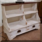F47. Painted organizer with drawers. 